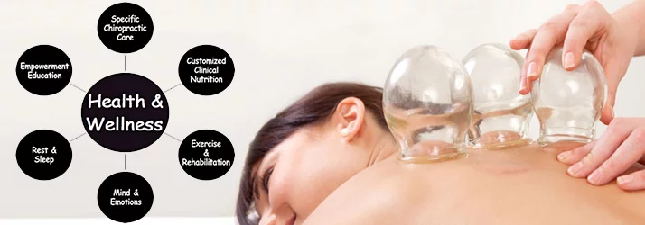 a woman is receiving cupping treatment as a part of a health and wellness regimen.