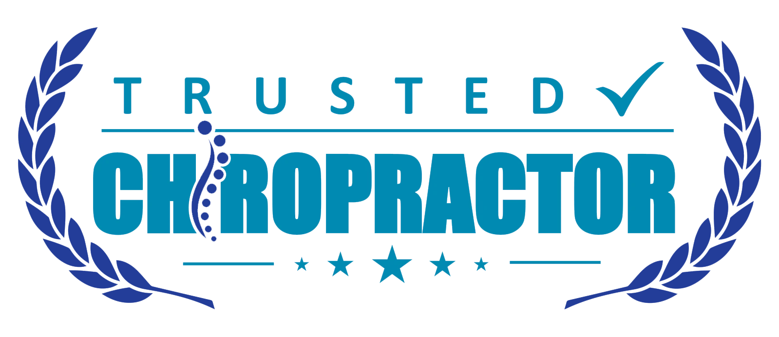 Trusted Chiropractor Badge Blue